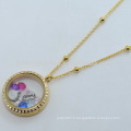 24k pendentif en or anneau collier bijoux, produits de haute qualité chaînes de bijoux remplis d'or